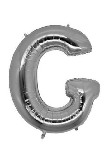 kidspartim G Letter Silver Foil Balloon 16 inch 40 cm