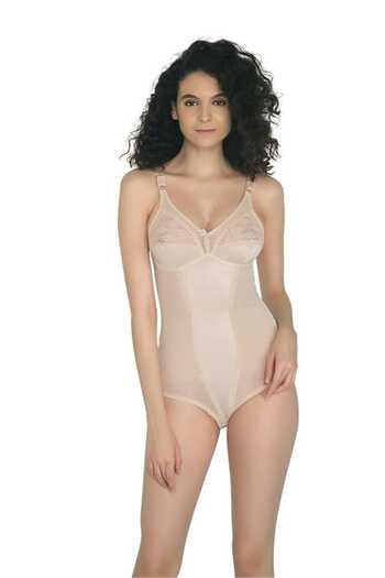 Yevda Women's Nude Plus Size Battal Body Corset 1518