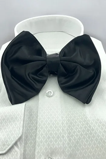 Zaim Aksesuar Black Elephant Ear Large Bow Tie 209