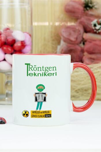 Hediyelen Röntgen Technician Mug Cup Red