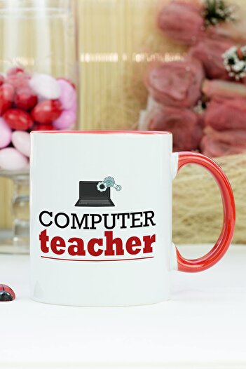 Hediyelen Computer Teacher Mug Red
