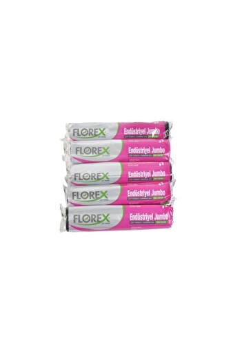 Alflorex Florex Jumbo Black Garbage Bag - 80x110 Cm, 5 Rolls Industrial
