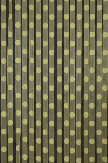 AKÇA TEKSTİL Polka Dot Model Green Color Rope Curtain Ready-made Buttons Sewn Rope Curtain 300*270 cm