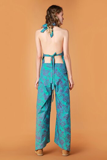 Demoda Women's Patterned Wrap Jumpsuit DP2110