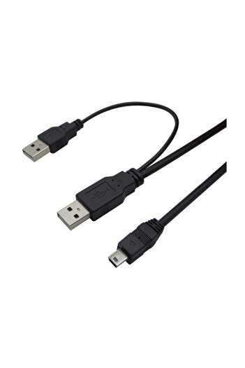 Alfais 4529 Usb Y 3 Giriş Mini 5 Pin Hdd Hard Disk Kablosu