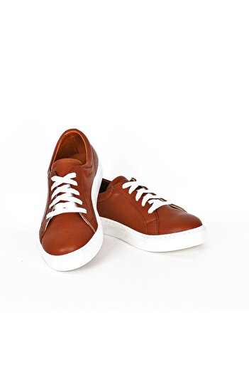 NOOSY Genuine Leather Brown Women's Sneakers
