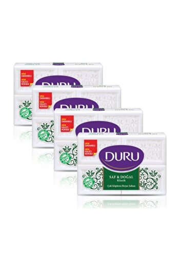 Duru قالب صابون كلاسيكي نقي وطبيعي 600 جرام، مجموعة من 4 قطع