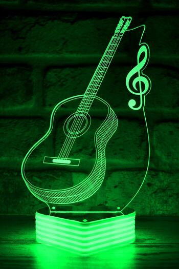 Hediye Kovanı Guitar 3D Look Led Lamp