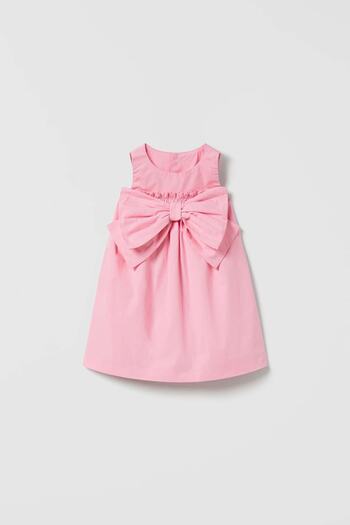 Magu Girl's Pink Poplin Dress
