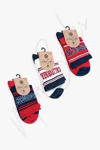 Mono Socks Опаковка от 3 колежа Лос Анджелис Спортни чорапи