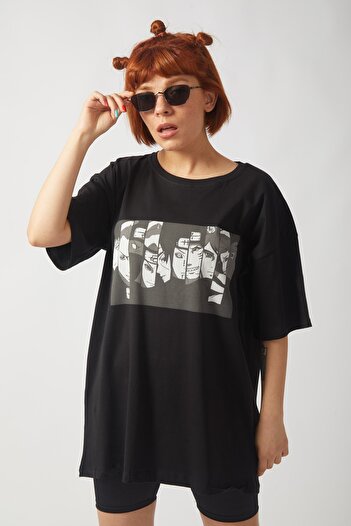 EFBUTİK Black Naruto Anime T-shirt