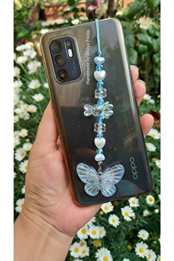Atolye Ferda Phone Charm with Butterfly and Rabbit Figures Phone String