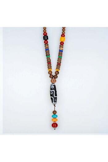 PİRAMİGO Nine Eyes Tibetan String Necklace
