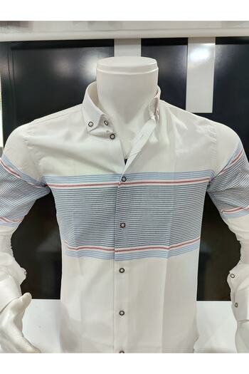 ADVANTE DAYBOGLU LONG SLEEVE PANEL SLIM FIT MEN'S SHIRT