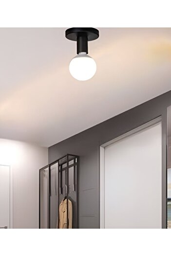 retro home design Tekli Plafonyer Sarkıt Tavan Avizesi (camsız)