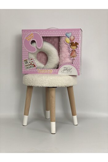 AKSU Ipeksoft Boxed Baby Blanket with Neck Pillow, Sutra Brand Teether and Gift