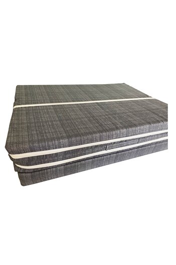 Vip Home Concept Katlanır Yer Yatağı Ve Tek Kişilik Sünger Katlanır Minder Yatak 70x180 Cm 6 Cm Gri