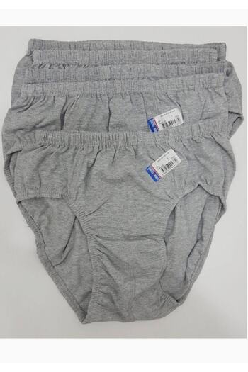 Seher Yıldızı 100% Cotton Gray Color 5 Pieces Men's Slip Panties New Season