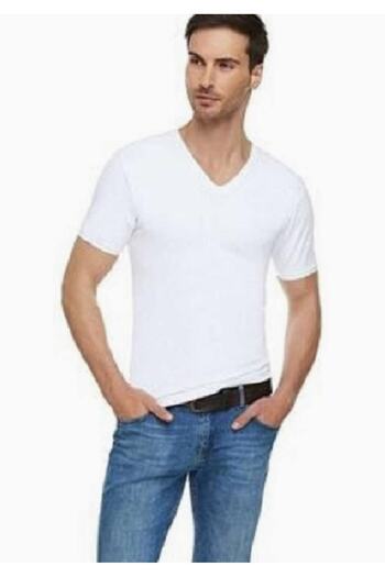 Tutku Elite Men's V-Neck Elastane 6-Piece T-Shirt New Season