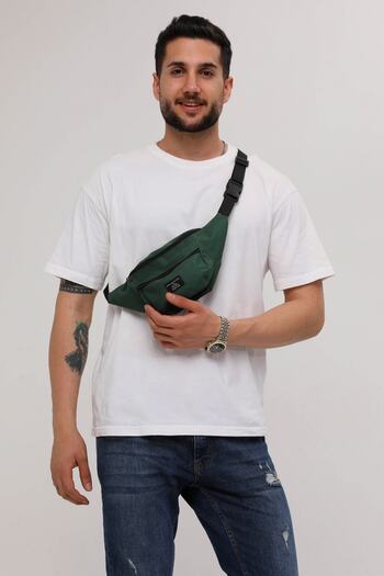 D'VERS Unisex Khaki 2 Compartment Shoulder and Waist Bag