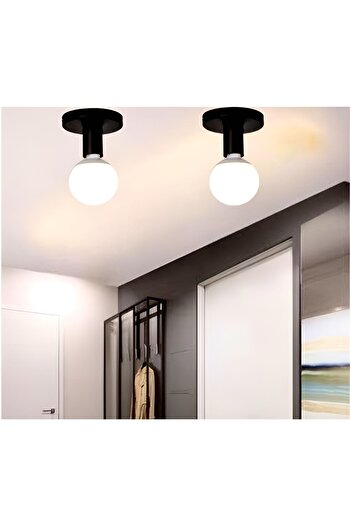 retro home design Tekli Plafonyer Sarkıt Tavan Avizesi (camsız)