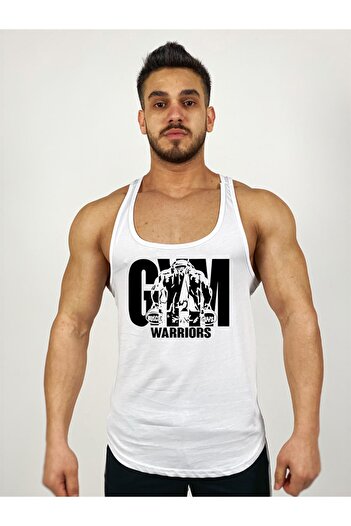 Black İstanbul Gym Warriors Fitness Tank Top με εμπριμέ λουράκια
