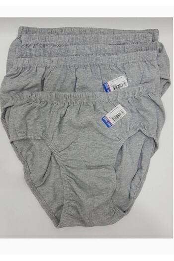 Seher Yıldızı 100% Cotton Gray Color 5 Pieces Men's Slip Panties New Season
