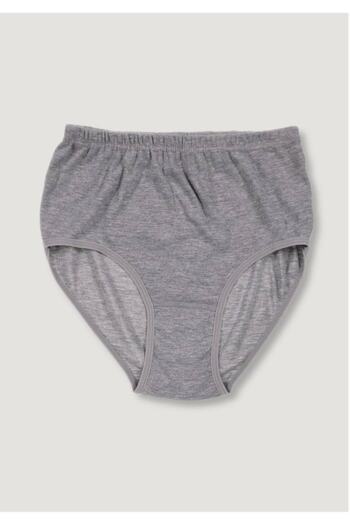 Tutku Women's Gray 2 Pack Cotton Rib Bato Panties New Season