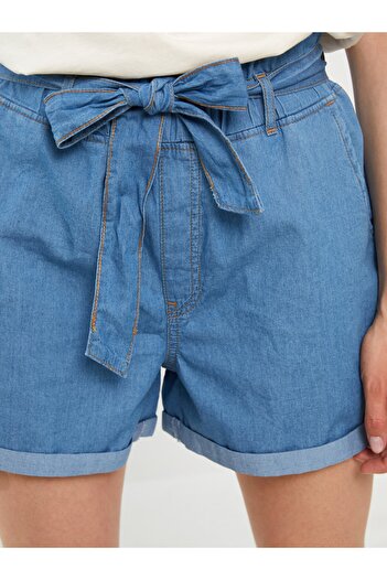 LC Waikiki Comfortable Molded Elastic Waist Women's Jean Shorts