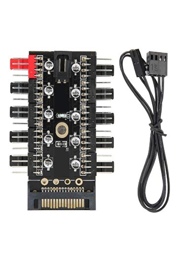 Alfais 4988 10 Port Fan Power Sata Güç Switch Pwm Çoklayıcı