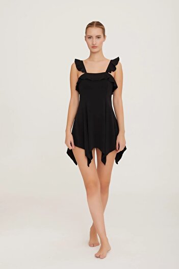 LAPIENO Design Strap Quick Dry Kadun Skirt Swimsuit 3145