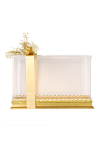mixefor Çeyiz Kutusu - Damat Çeyiz Kutusu -gelin Çeyiz Kutusu 35cm X25cm X 20cm Pleksi Kutu Kadife Zeminli