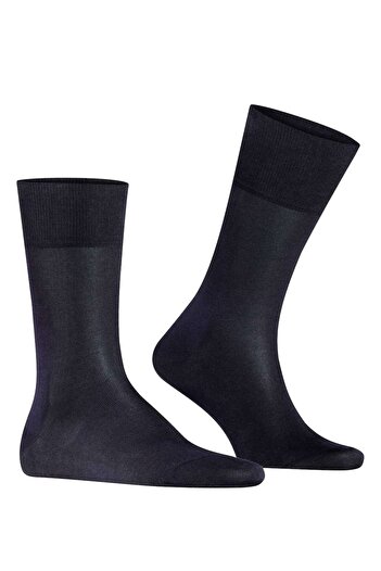 FALKE Herren Socken - Tiago, Strümpfe, Baumwolle, Logo, lang, einfarbig