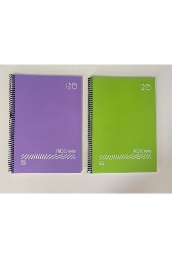 Gıpta Fresco 96 Yp Lined Spiral A4 Plastic Cover Notebook 2 Pieces