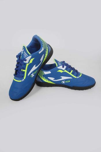 DÜNYA MAĞAZA Young Boys' New Season Light Blue Black Sole Colorful Lace-Up Astroturf Football Shoes