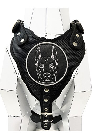 Tasma Market Black Doberman Dog Chest Collar Chest Collar
