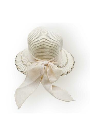 Tezzgelsin Women's Bow Organic Straw Summer Cloche Hat
