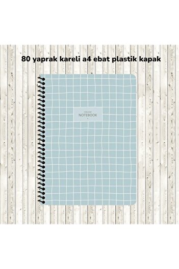 SEYFİKİRTASİYE A4 80 Sheets Plastic Cover - Ring Binder Notebook, Sharp College Color