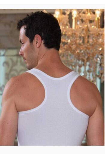 Şahinler New Season Men's Sports Tank Set of 3 - White Cross Back