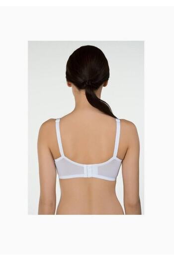 Kom Women's White Wire Capless Gathering Bra New Season