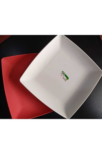 NEKA HOME Square Deep Serving Plate 6 Pieces White