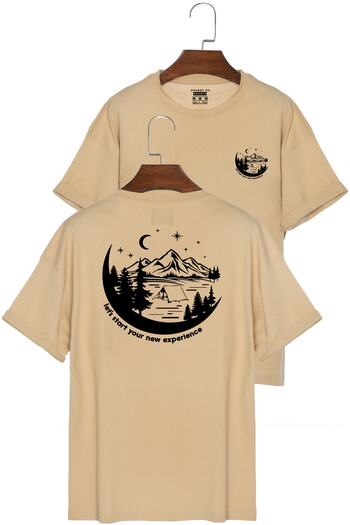 GHASSY CO. Unisex μπλουζάκι με στάμπα στην πλάτη και στο στήθος Aydoğa Outdoor Regular Oversize