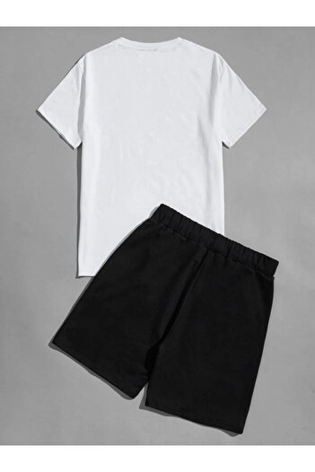 trendgar K Printed Black Shorts Set
