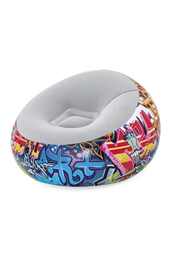BESTWAY Bestway Graffiti Inflate-A-Chair 1.12M X 1.12M X 66Cm 26-75075