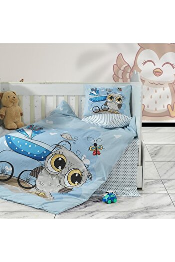 Şahinhome 100% Cotton Owl Pattern Baby Duvet Cover Set