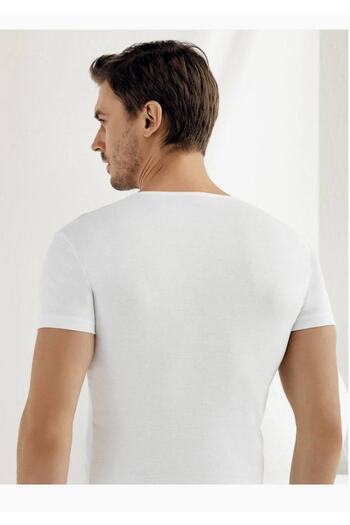 Şahinler Short Sleeve Crew Neck Ribbed Undershirt New Season (6 Pieces Economical Package)