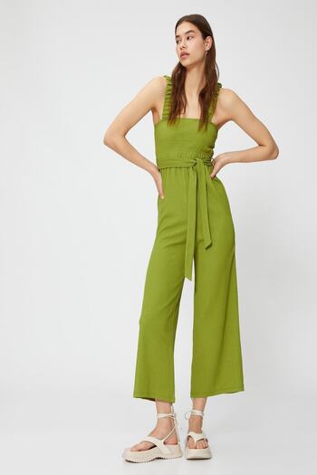 Koton Women's Green Jumpsuit