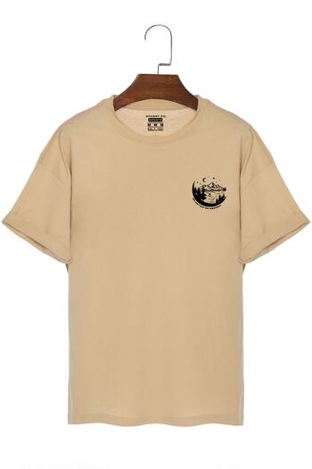 GHASSY CO. Unisex μπλουζάκι με στάμπα στην πλάτη και στο στήθος Aydoğa Outdoor Regular Oversize