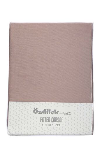 Özdilek Fitted Elastic Single Sheet Set (100X200)-Ground Brown