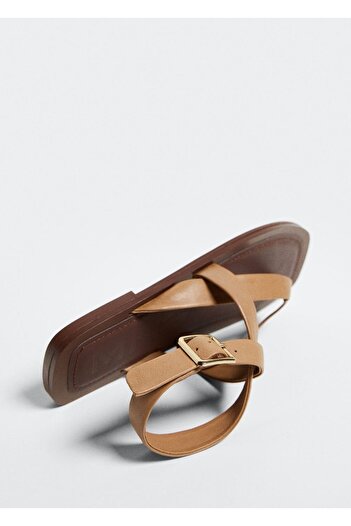 MANGO Woman Leather Strappy Sandals